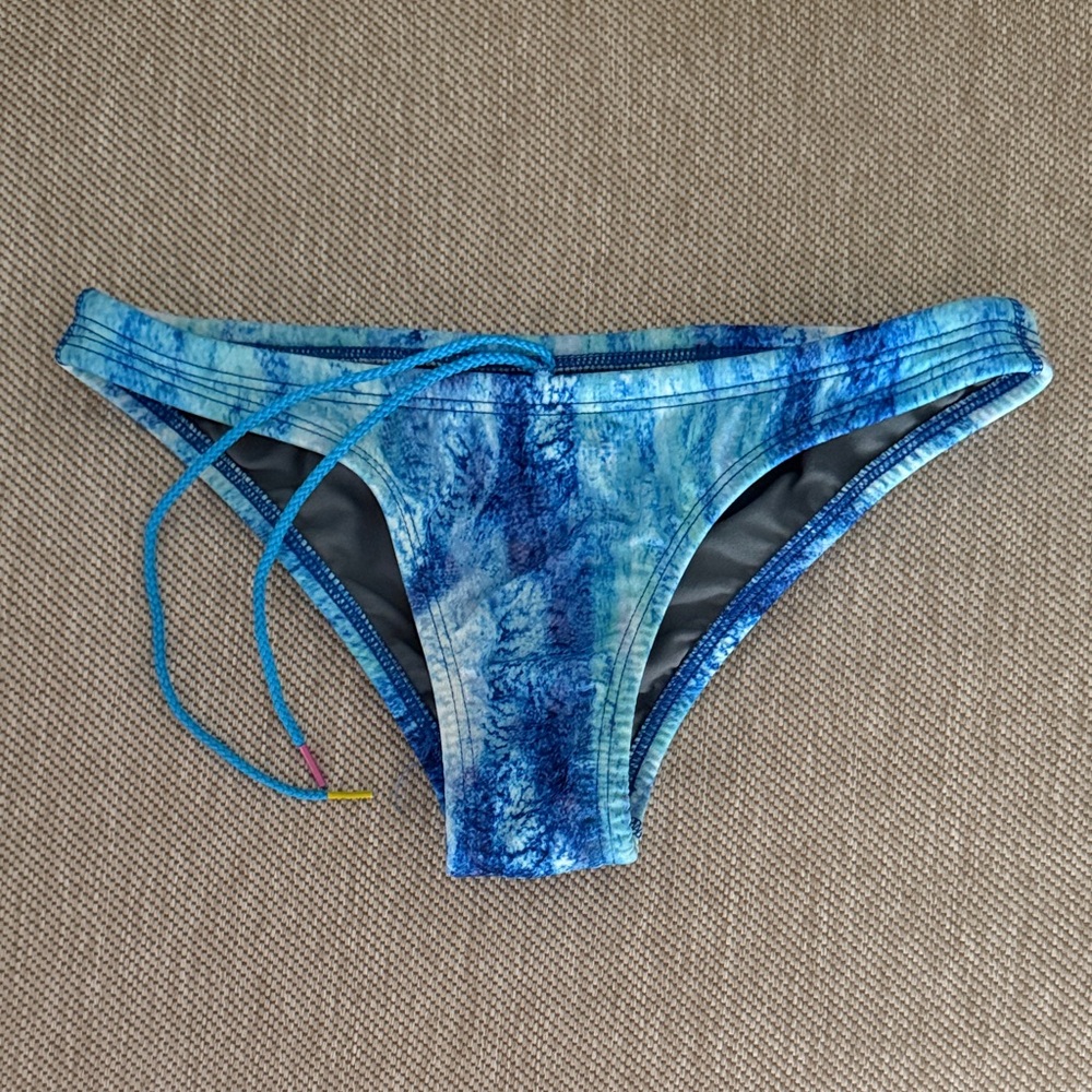 Blue Tie-Dye Bikini Bottom